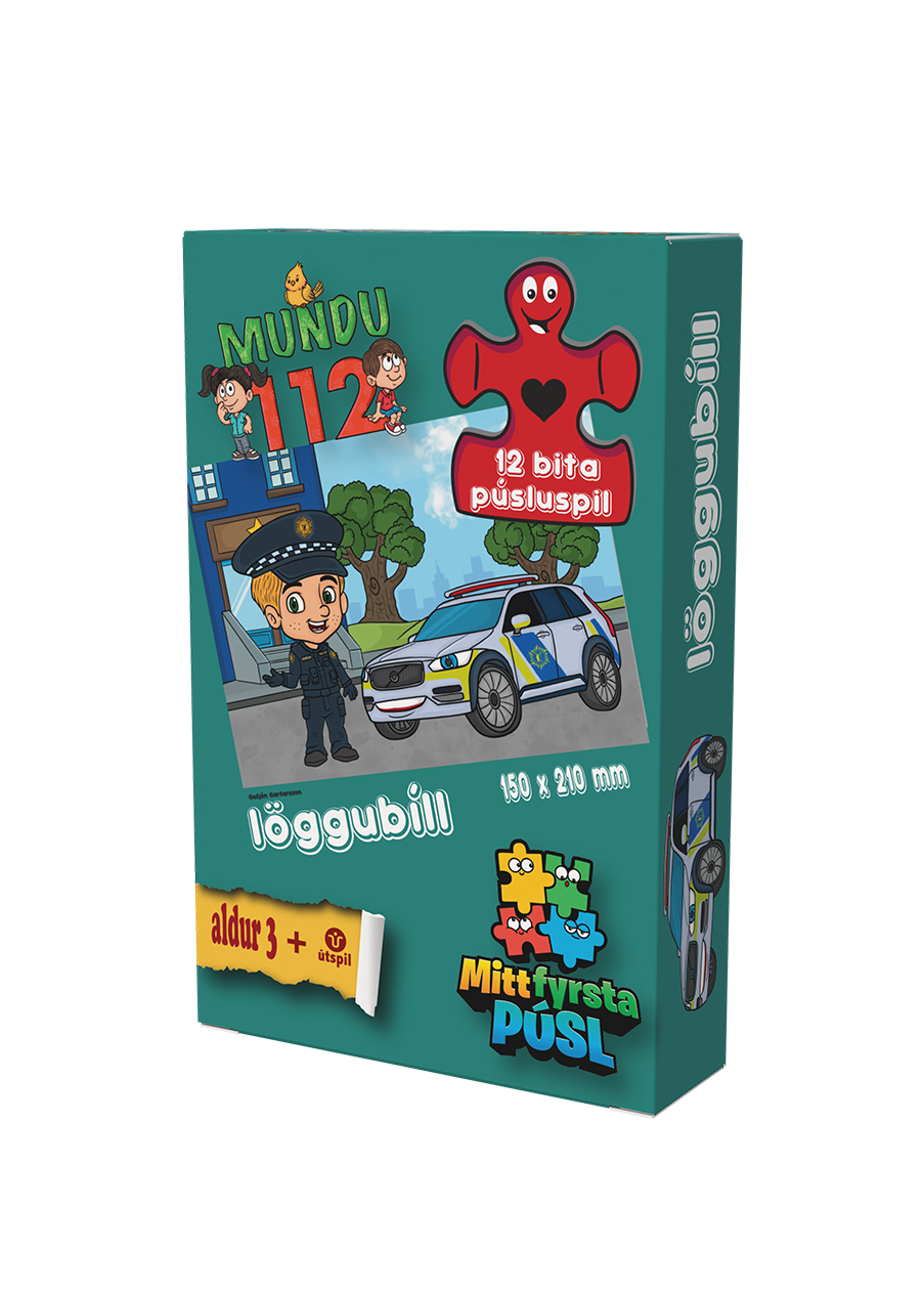 Mundu 112 Púsluspil-Löggubíll (strákur)