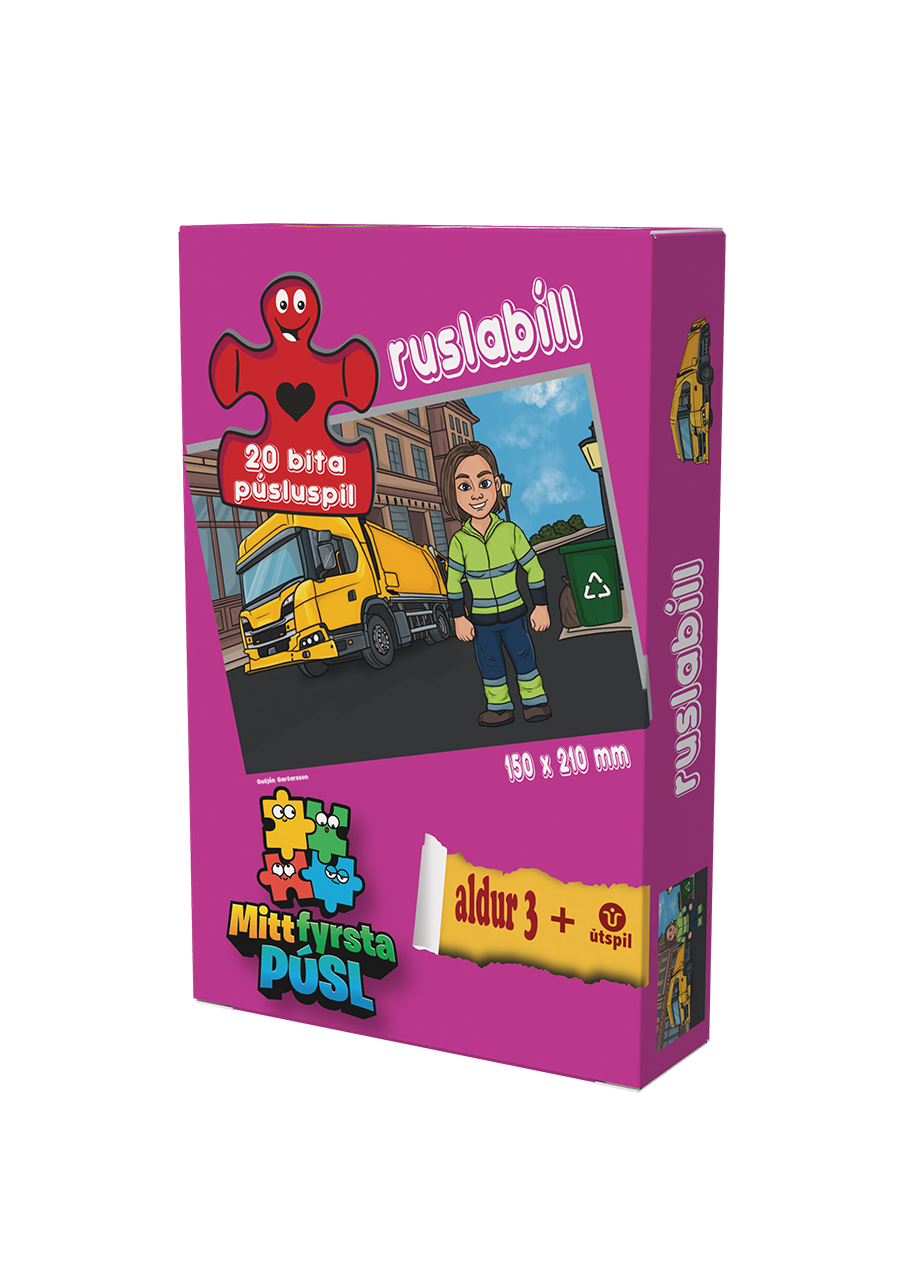 Púsluspil-Vinnuvélar: Ruslabíll (stelpa)