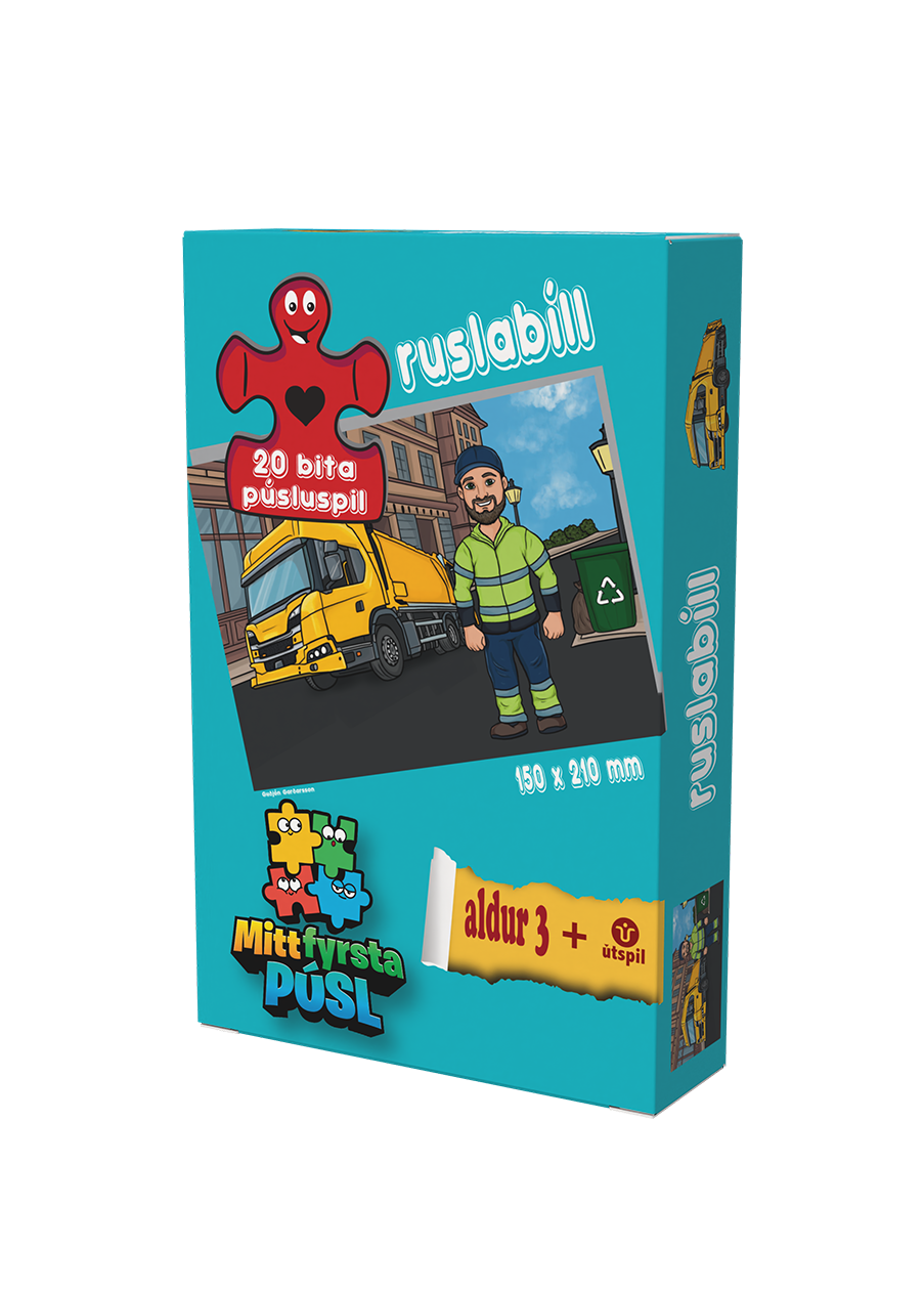 Púsluspil-Vinnuvélar: Ruslabíll (strákur)