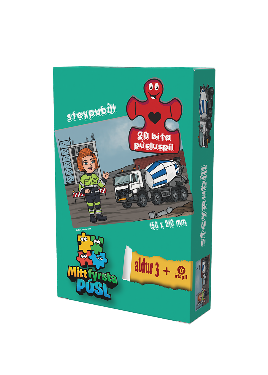 Púsluspil-Vinnuvélar: Steypubíll (stelpa)