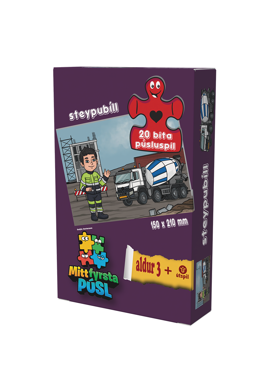 Púsluspil-Vinnuvélar: Steypubíll (strákur)