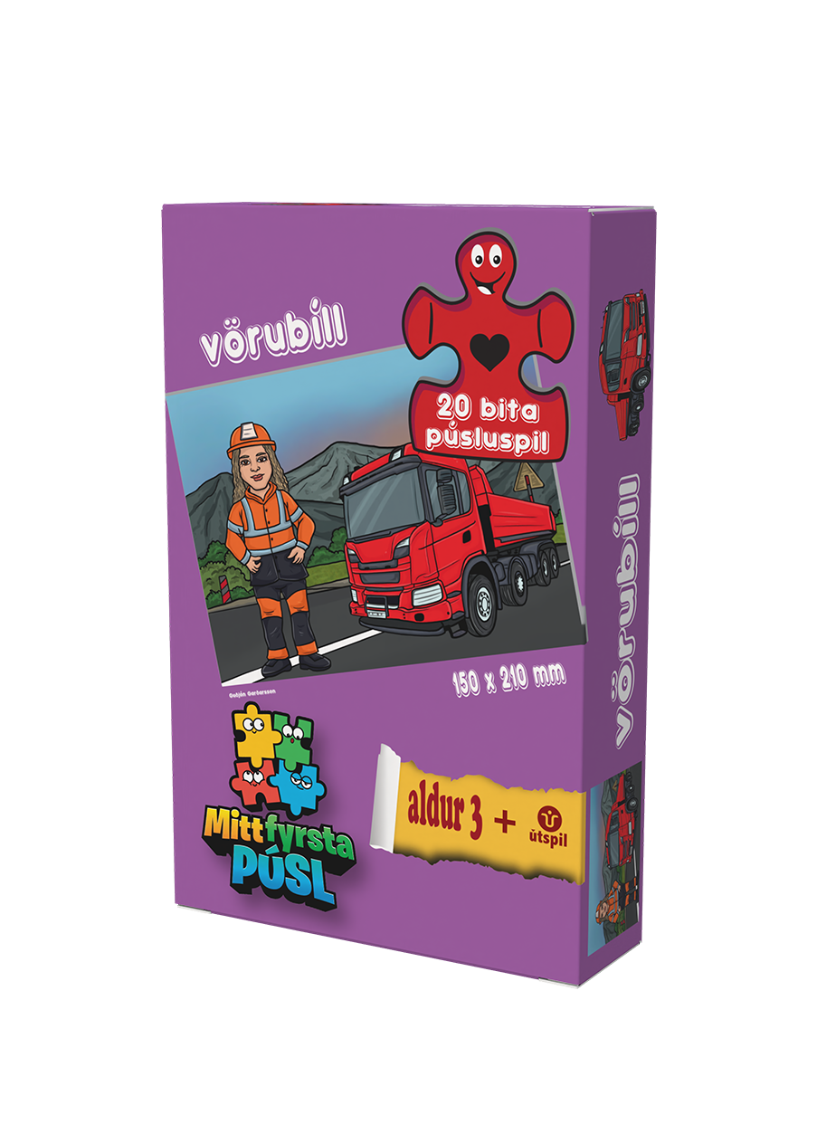 Púsluspil-Vinnuvélar: Vörubíll (stelpa)