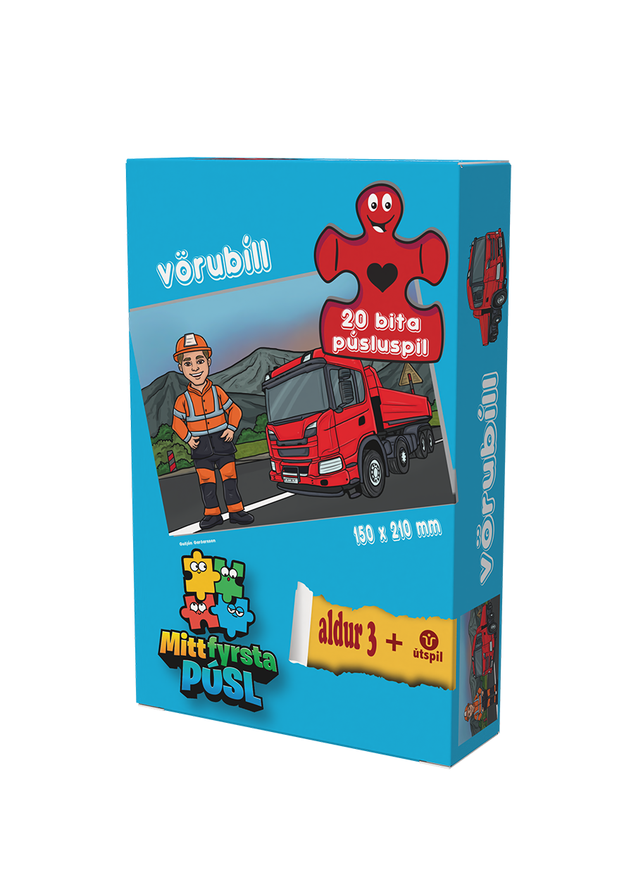 Púsluspil-Vinnuvélar: Vörubíll (strákur)